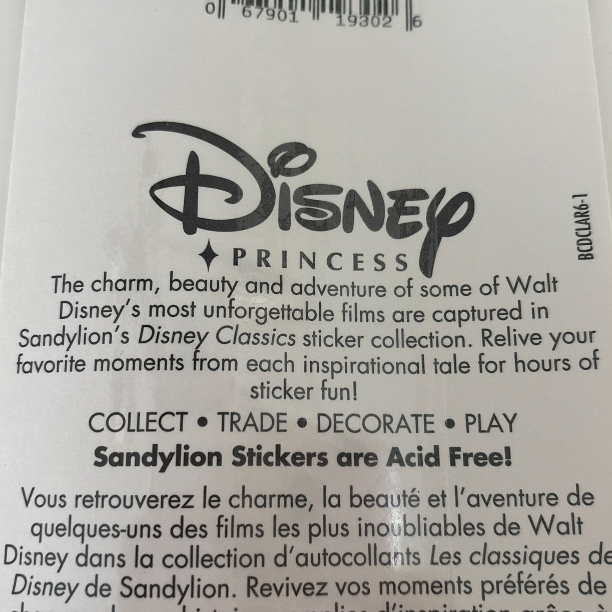 Disney Princess Stickers Cinderella Snow White Belle Aurora Sandylion Scrapbook
