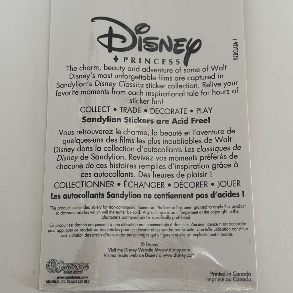 Disney Princess Stickers Cinderella Snow White Belle Aurora Sandylion Scrapbook