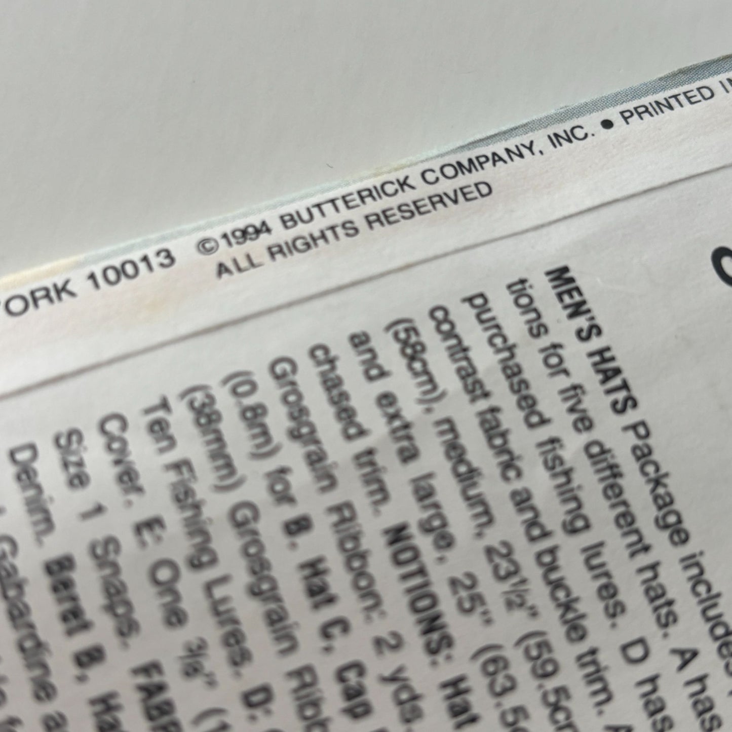 Vogue Sewing Pattern 8893 Hat Beret Bucket Trilby Hunters Newsboy Messenger Golf