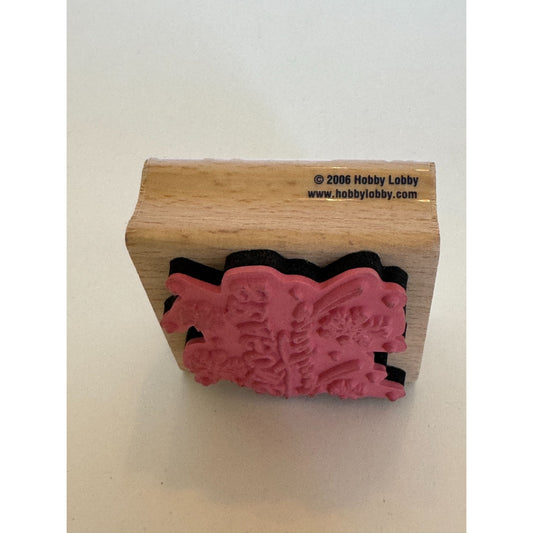Hobby Lobby Wood Rubber Stamp Seasons Greetings Christmas Cardmaking Snowflakes