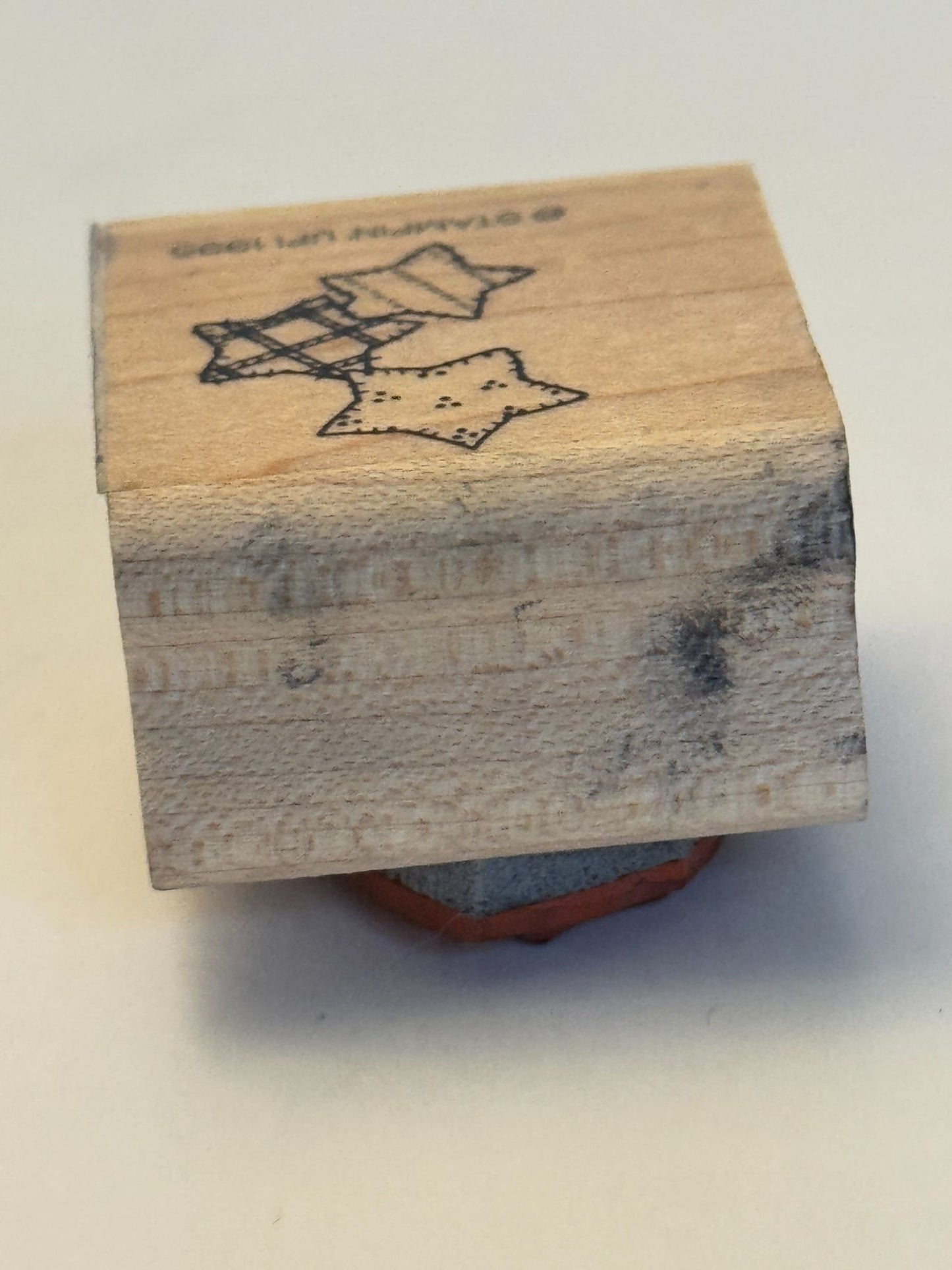 Stampin Up Rubber Stamp Star Trio Patches Country Folk Scrapbooking Cardmaking