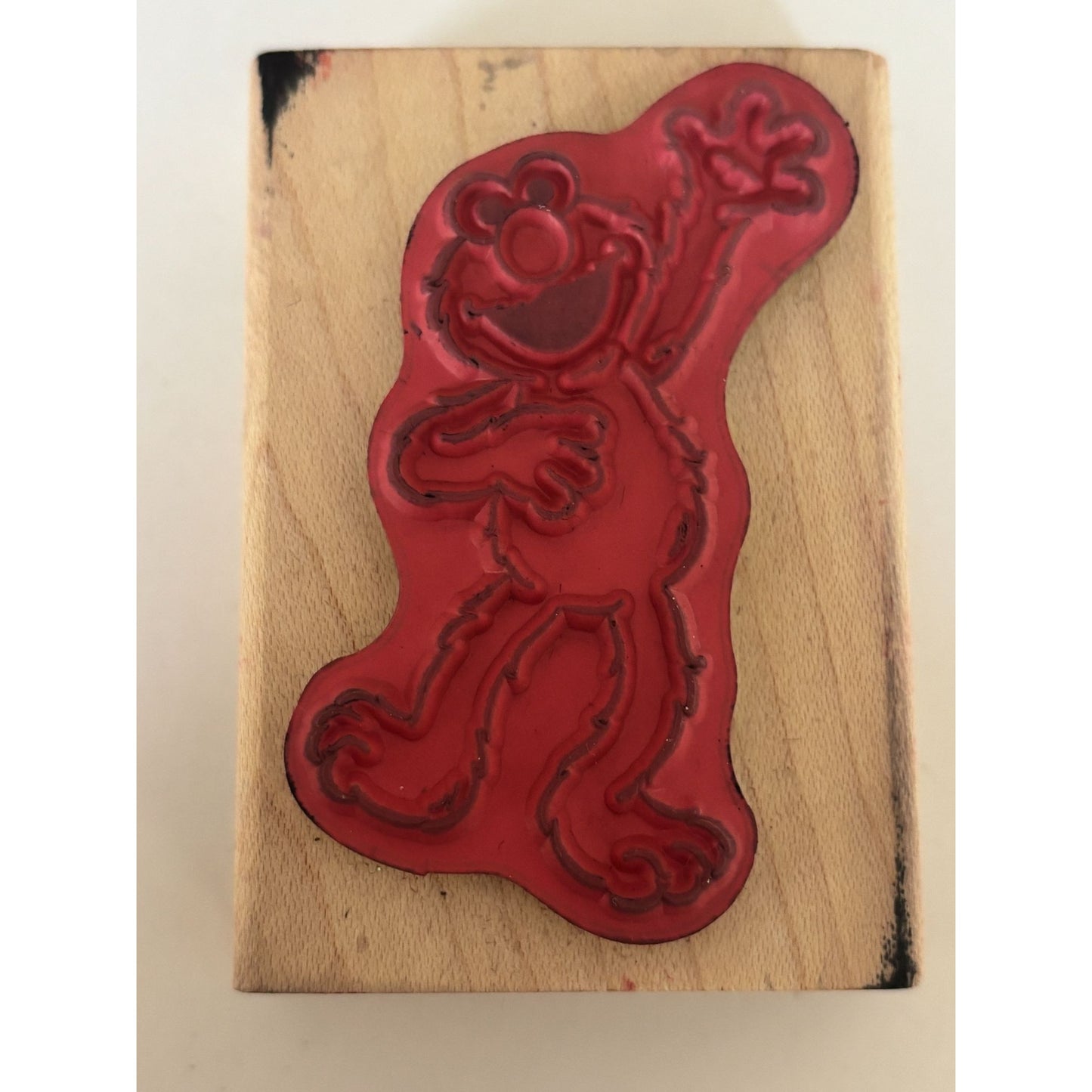 Sesame Street Rubber Stamp Elmo Says Hello Stampabilities Cartoon Character Baby Scrapbooking Craft