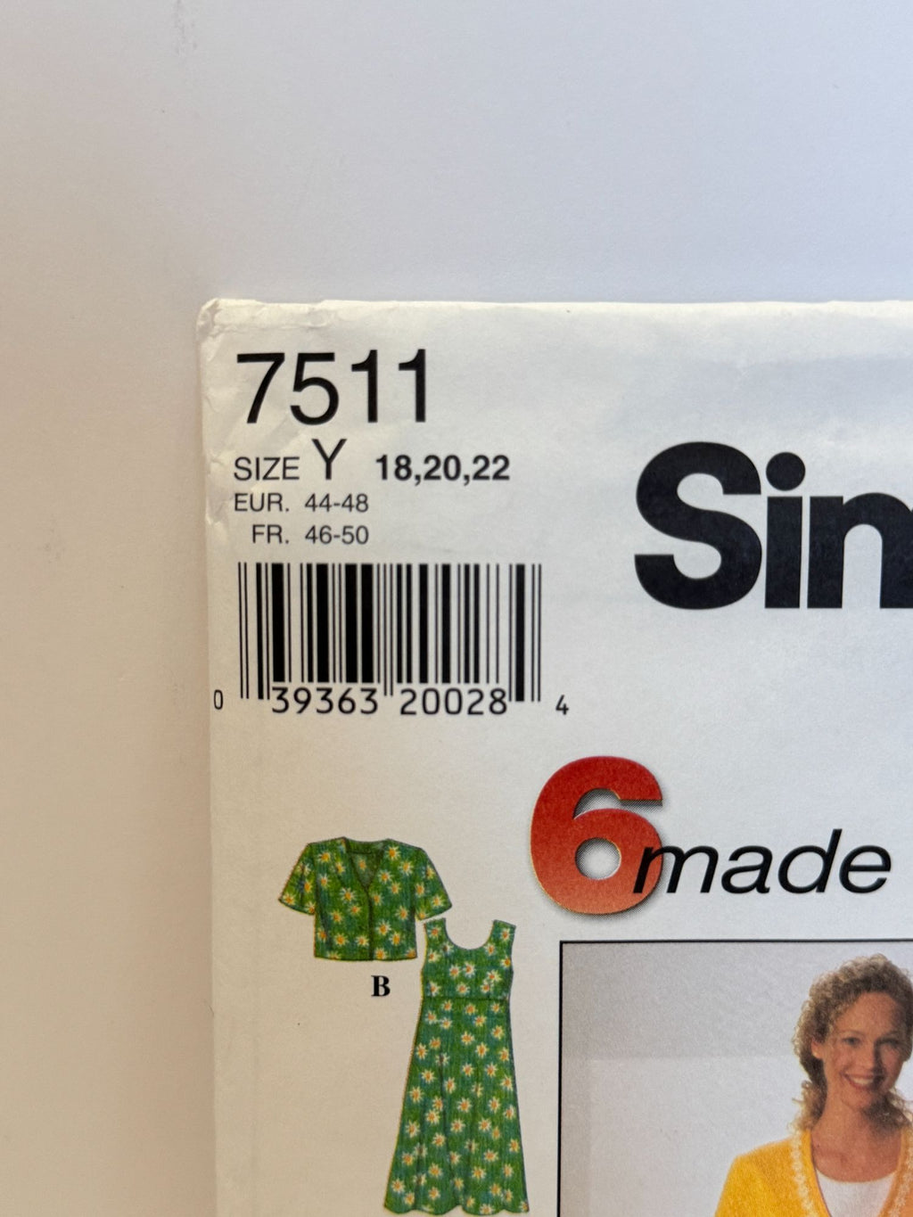 Simplicity Sewing Pattern 7511 Misses Dress Jacket Work Career Easy 18 20 22 UC