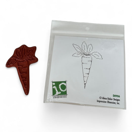 Impression Obsession Rubber Stamp Carrot Vegetable Garden Food Easter Cardmaking Alesa Baker D8906