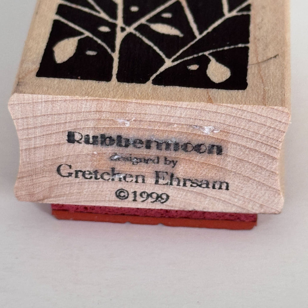 Rubbermoon Rubber Stamp Tree Branches Leaves Nature Craft Cardmaking Botanical Wood Mounted