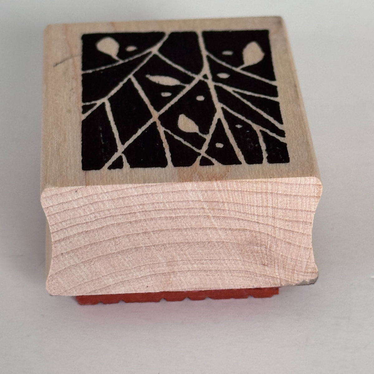 Rubbermoon Rubber Stamp Tree Branches Leaves Nature Craft Cardmaking Botanical Wood Mounted