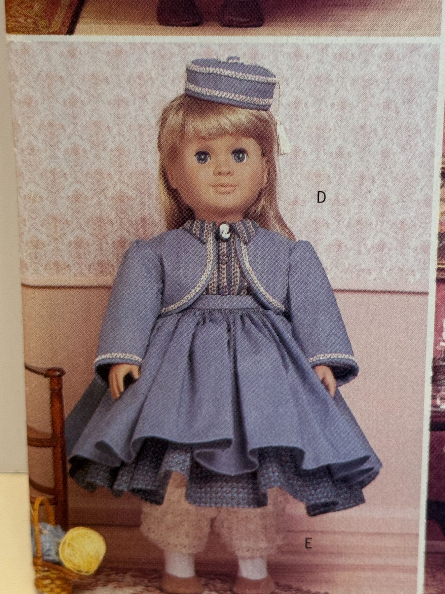 Butterick Sewing Pattern 6667 Doll Historical Clothing Dress Petticoat 18 Inch