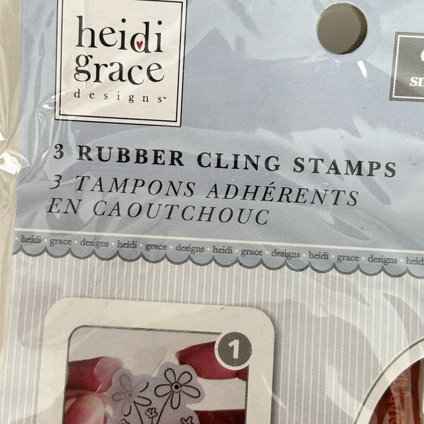 Heidi Grace Rubber Cling Stamps Patterns Border Text House Crafting Scrapbooking