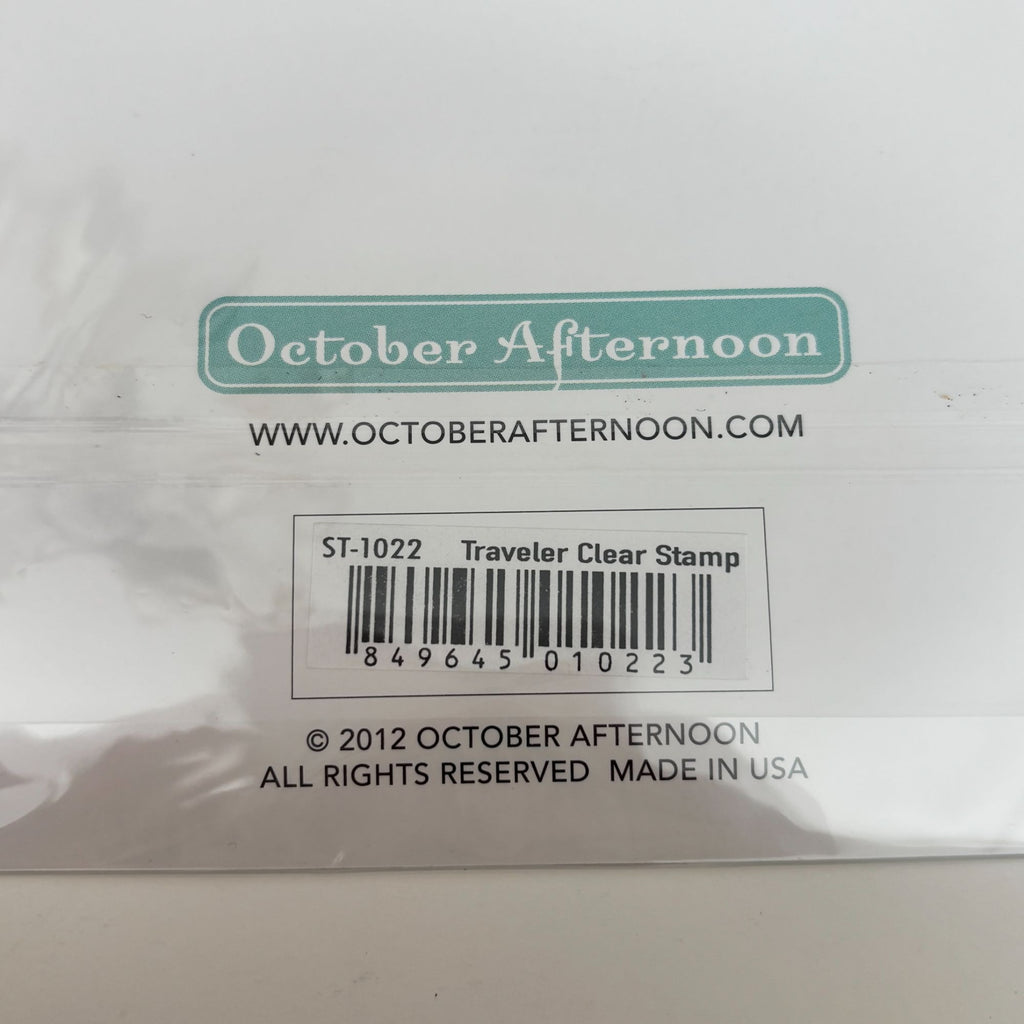 October Afternoon Clear Cling Stamp Set World Traveler Airplane Adventure Card Making Paper Craft