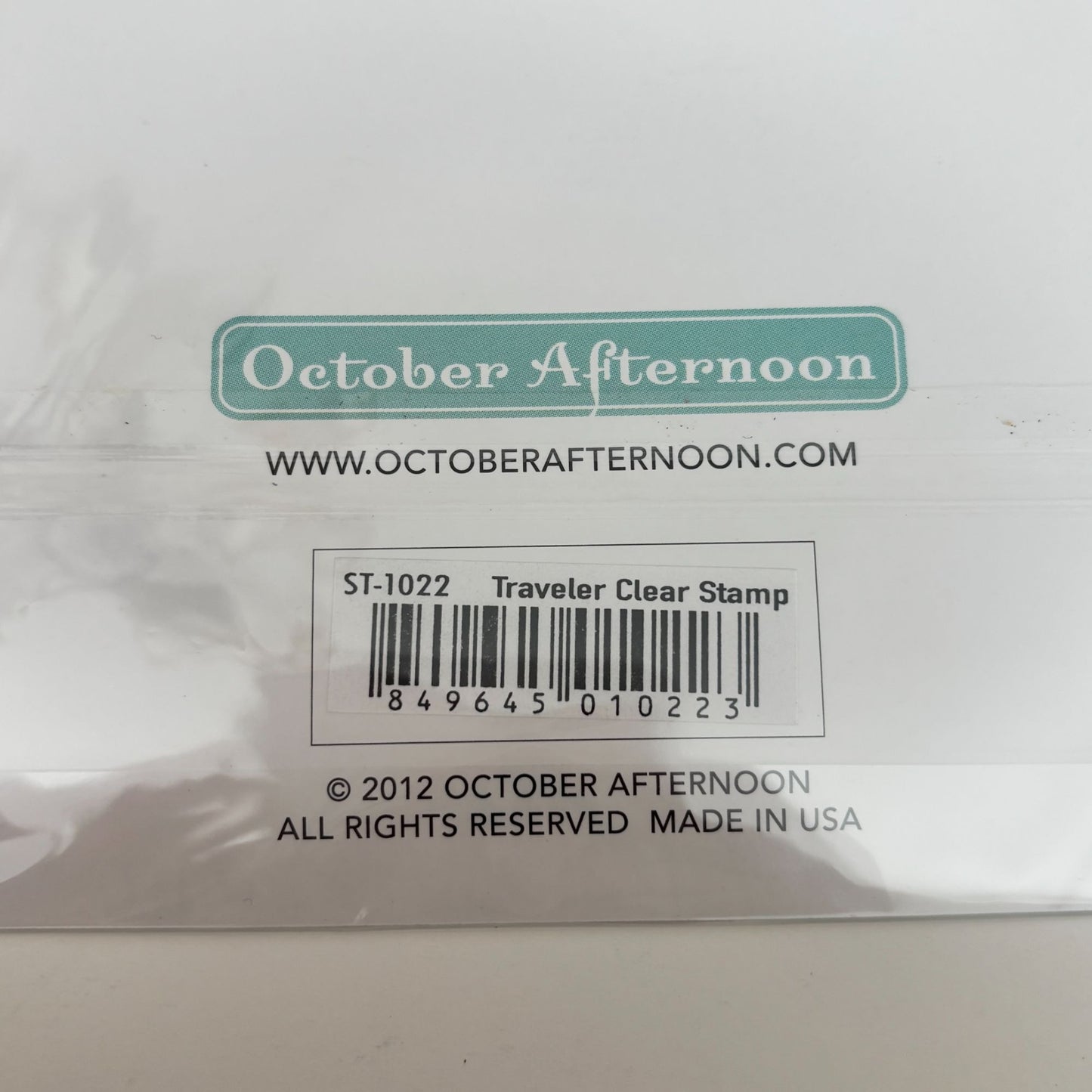 October Afternoon Clear Cling Stamp Set World Traveler Airplane Adventure Card Making Paper Craft