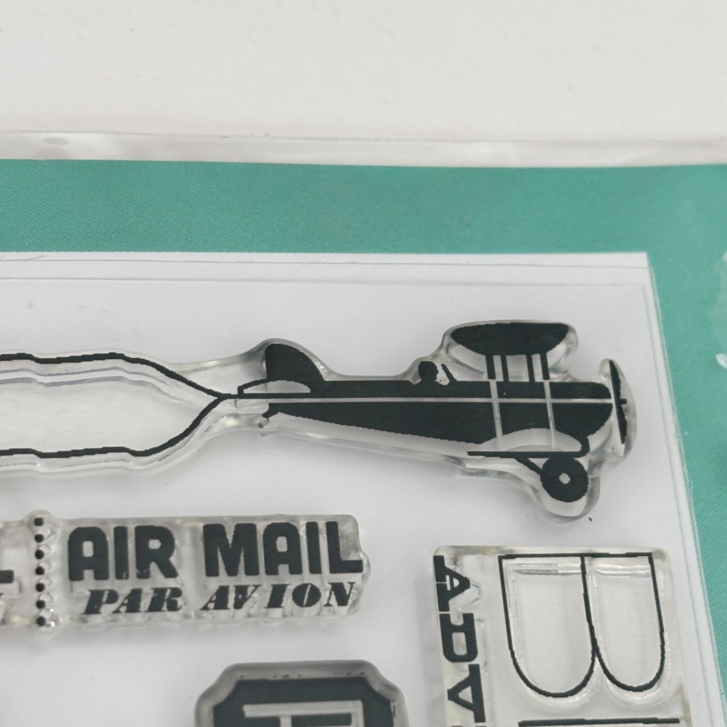 October Afternoon Clear Cling Stamp Set World Traveler Airplane Adventure Card Making Paper Craft
