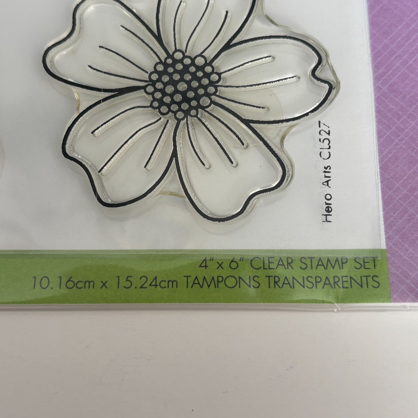 Hero Arts Poly Clear Stamp Set Stitched Frame 4x6 Thinking Of You Thank You Leaf