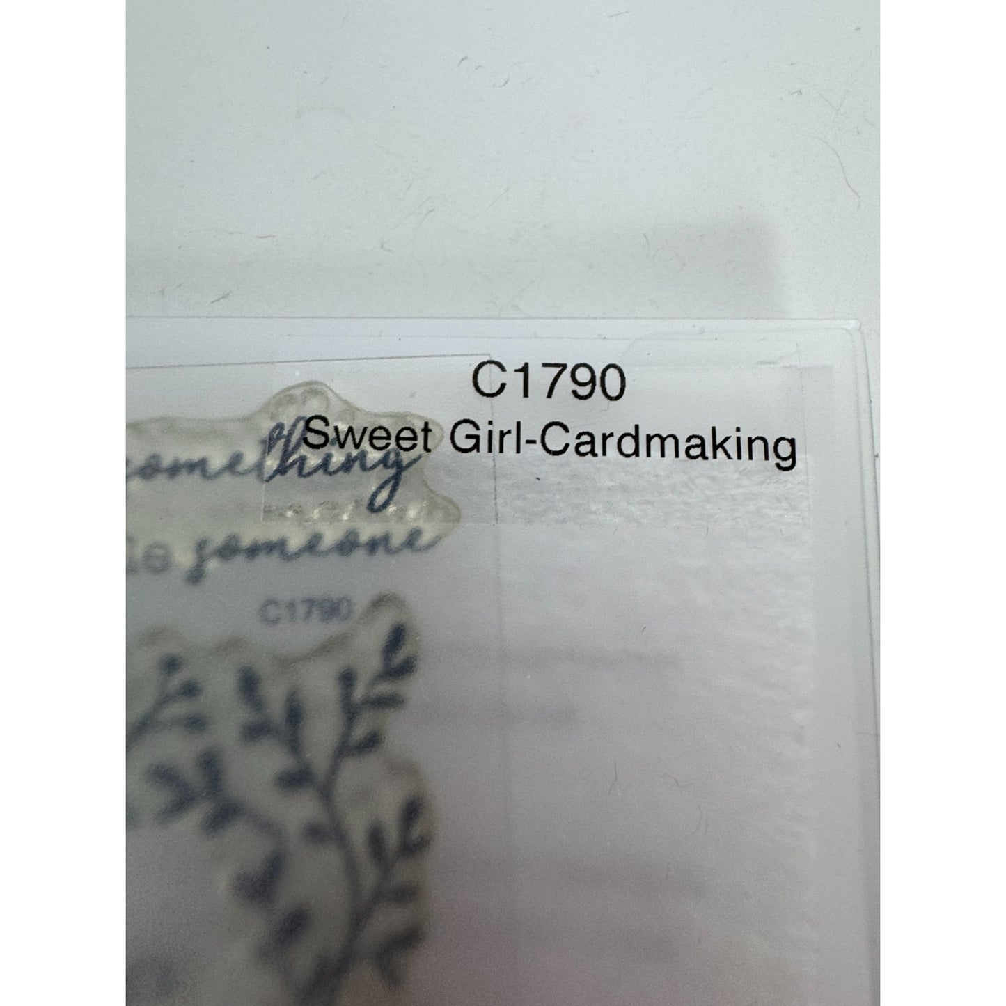CTMH Acrylic Stamp Set Sweet Girl Welcome Baby Announcement Card Making C1790