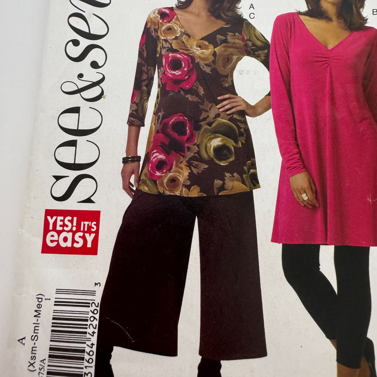Butterick See and Sew Sewing Pattern B5375 Misses Tunic Dress Pants Easy 4-14 UC