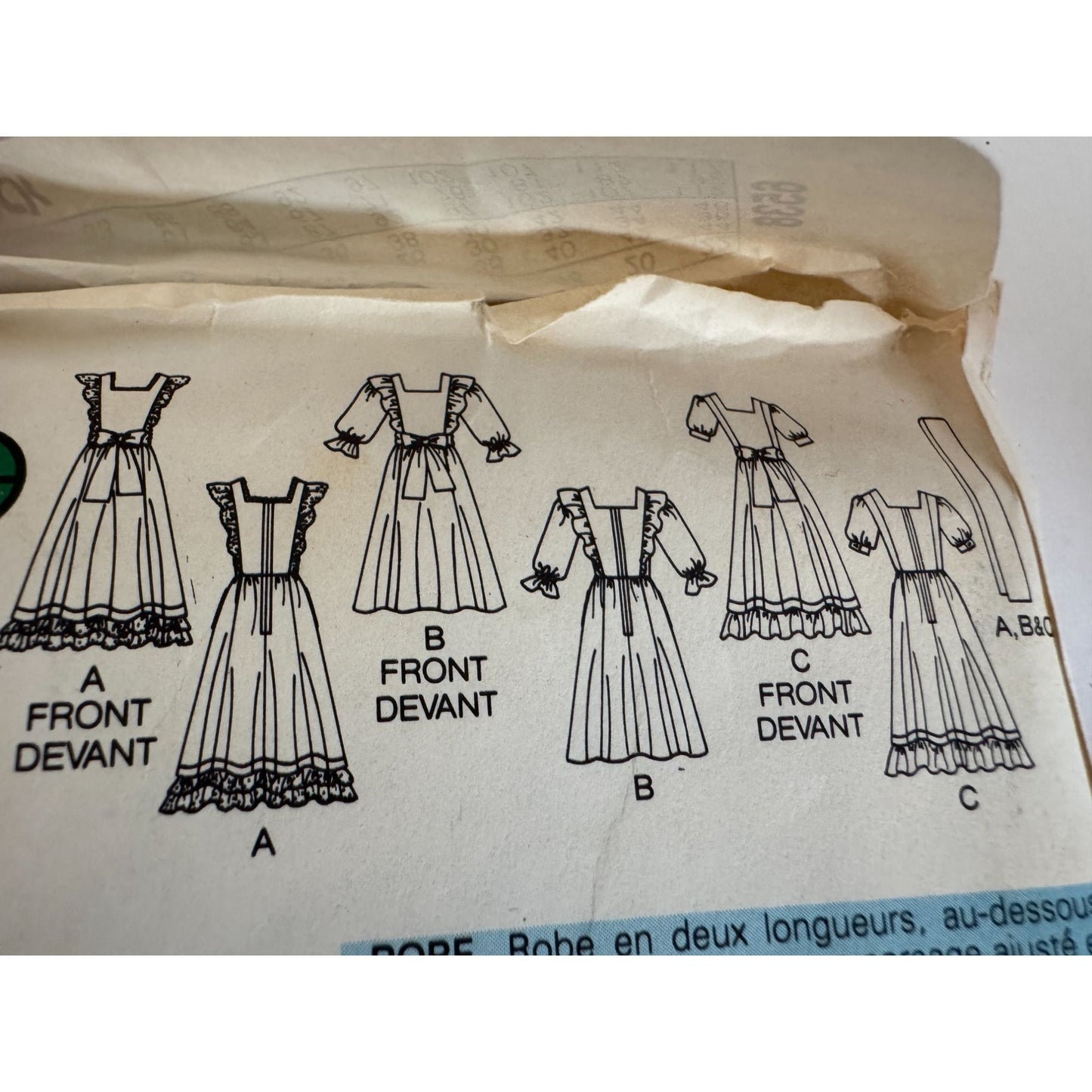 Vintage 80s Prairie Dress Sewing Pattern Butterick 6538 Romantic Puff Sleeve Cottage Ruffles 12-16 Uncut
