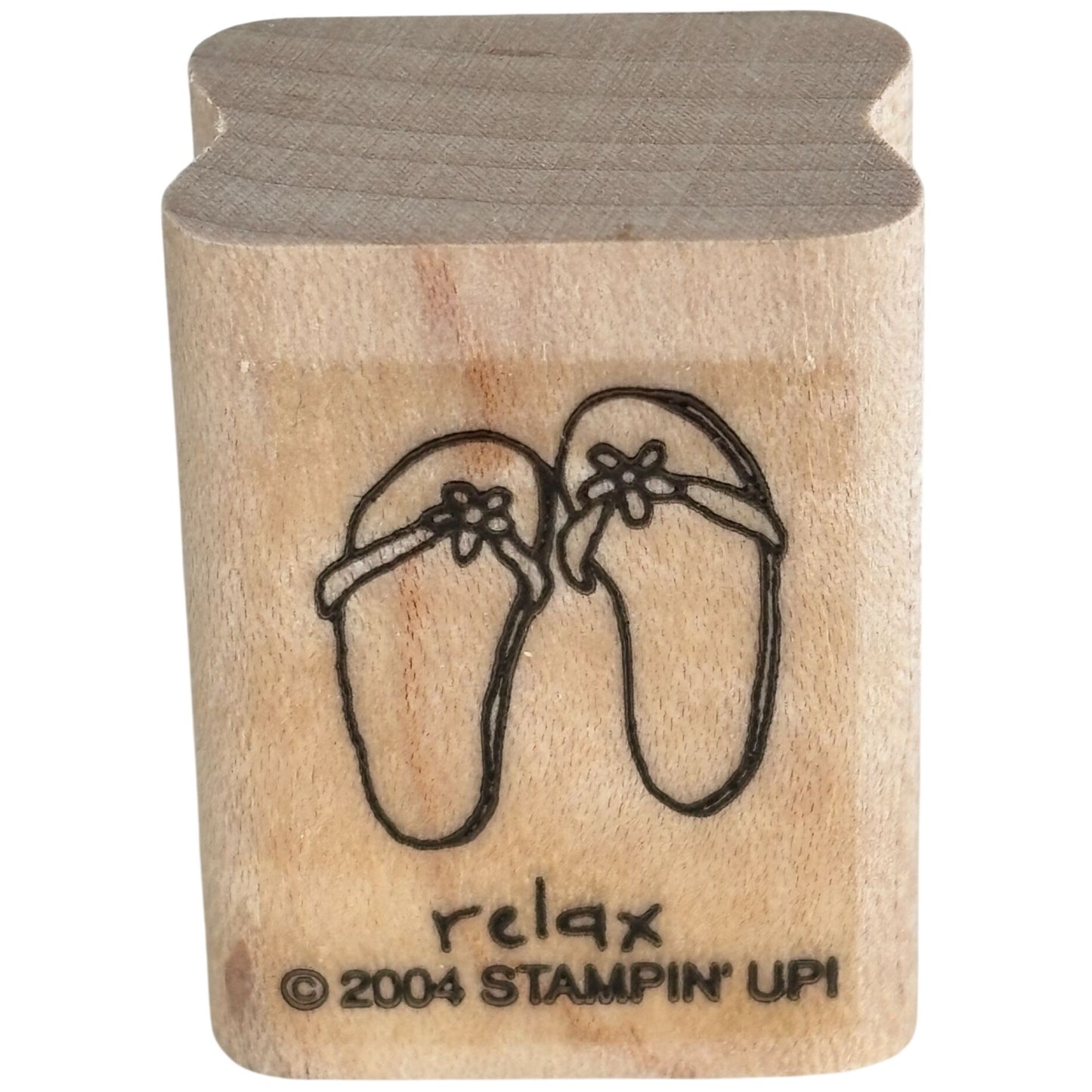 Stampin Up Rubber Stamp Flip Flops Shoes Sandals Relax Beach Vacation Card Making Summer