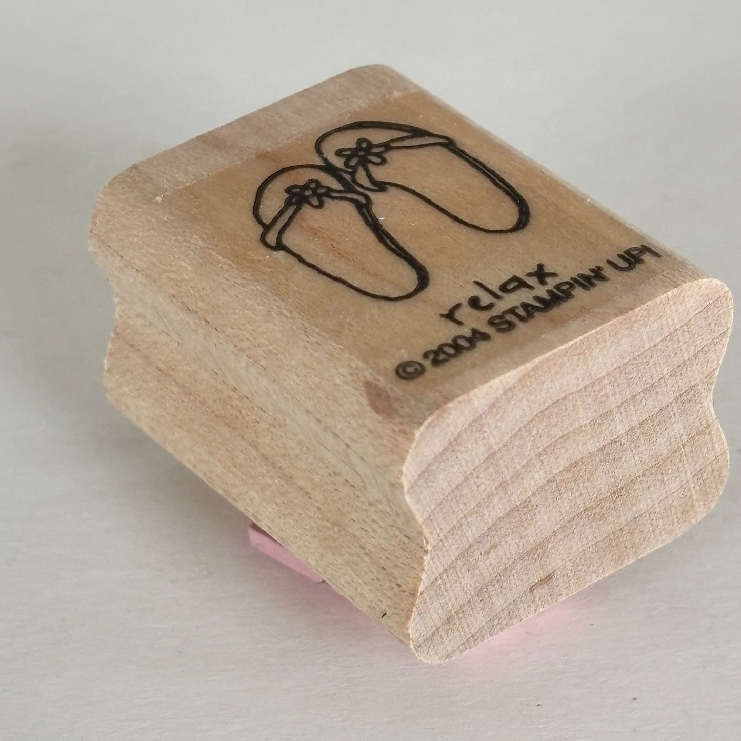 Stampin Up Rubber Stamp Flip Flops Shoes Sandals Relax Beach Vacation Card Making Summer