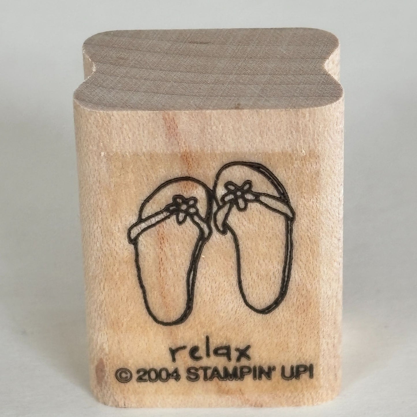 Stampin Up Rubber Stamp Flip Flops Shoes Sandals Relax Beach Vacation Card Making Summer