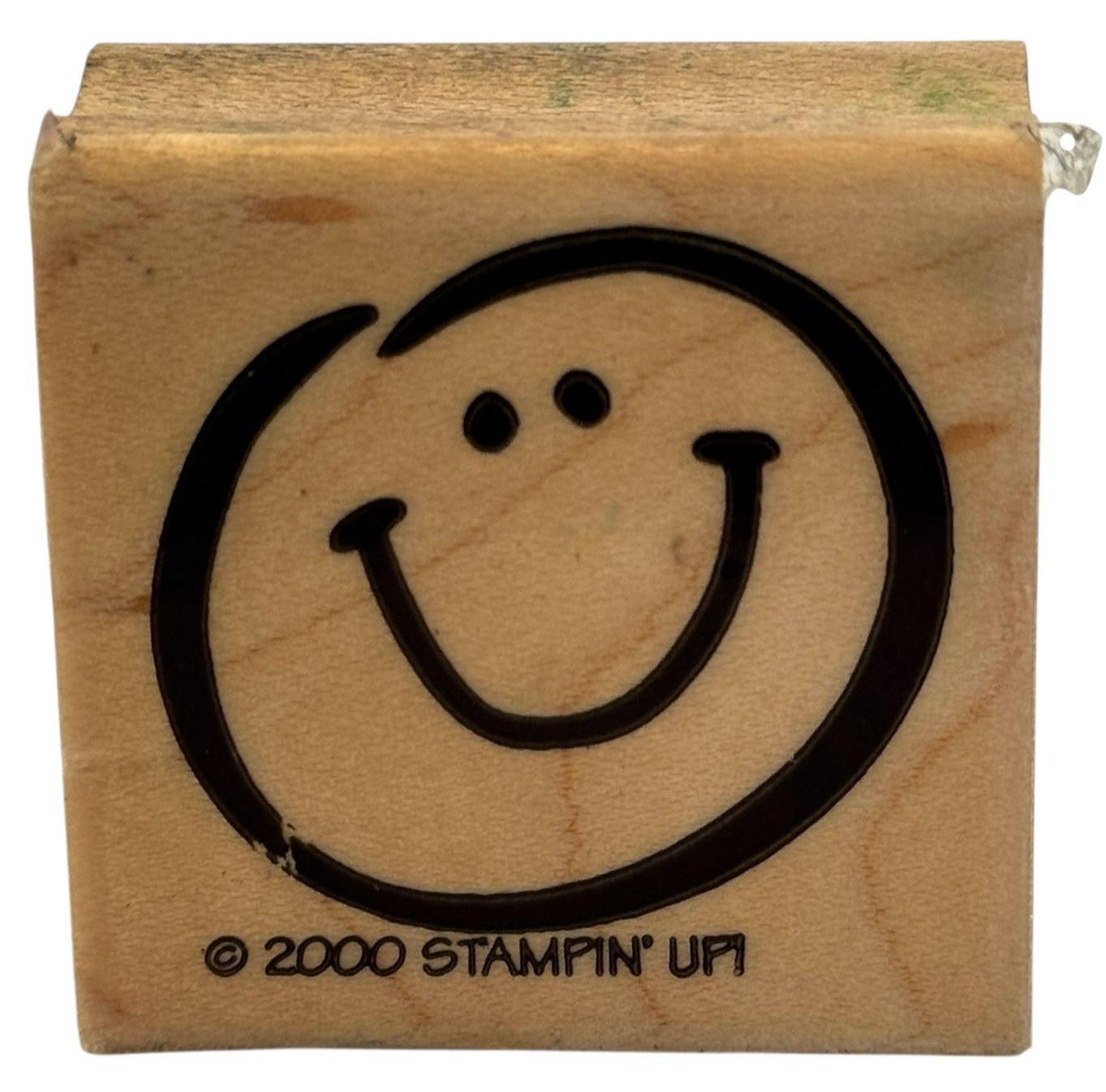 Stampin Up Rubber Stamp Smiley Face Happy Smile Card Making Craft Wood Mounted