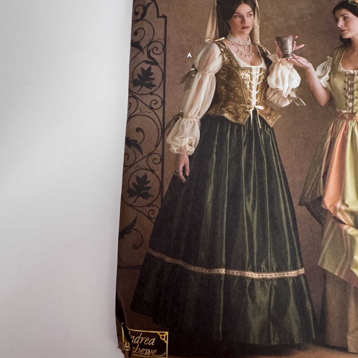 Simplicity Sewing Pattern 3809 Skirt Corset Renaissance Celtic Costume 10-14 UC Andrea Schewe