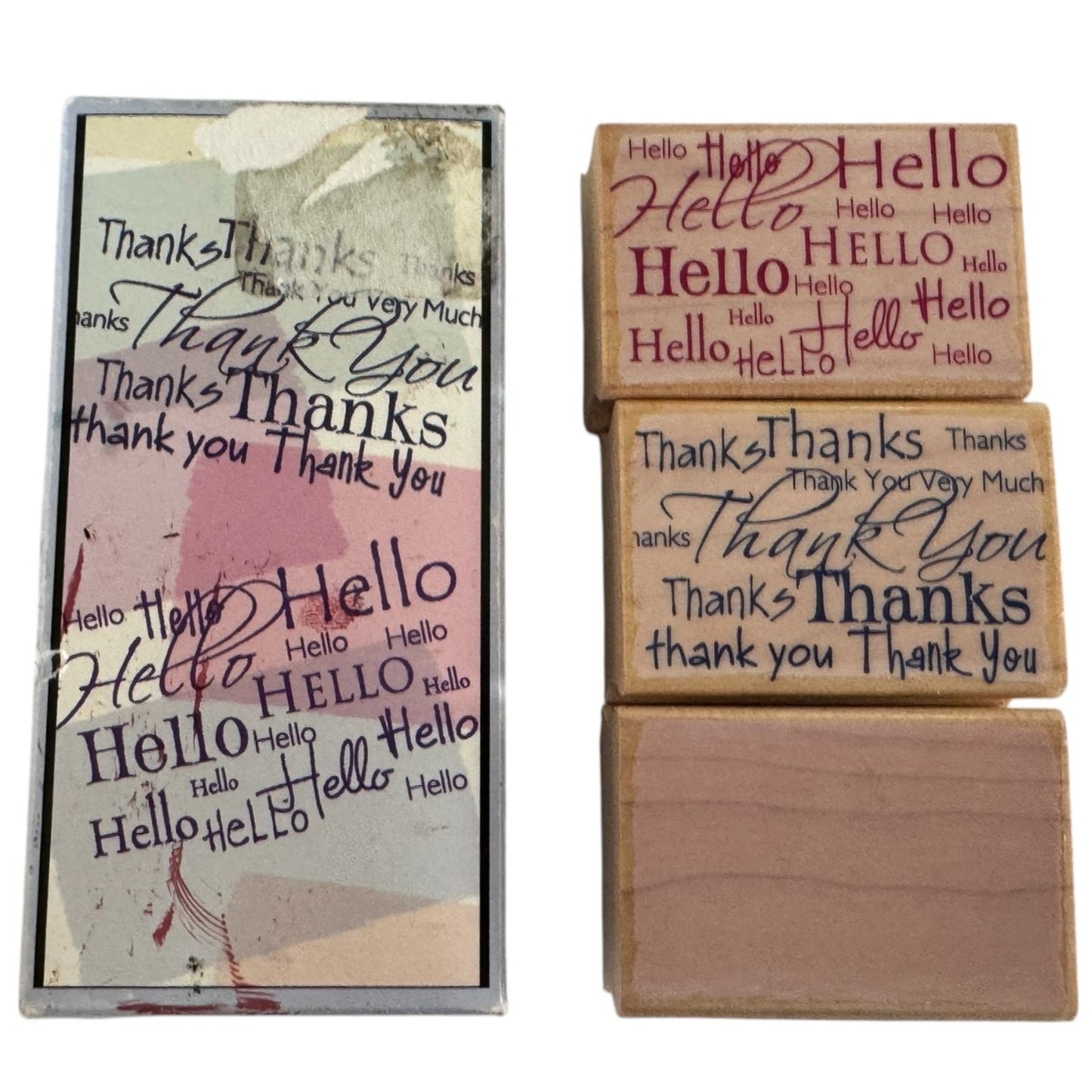 Hero Arts Rubber Stamps Word Patterns Thank You Cardmaking Set Words Hello Craft
