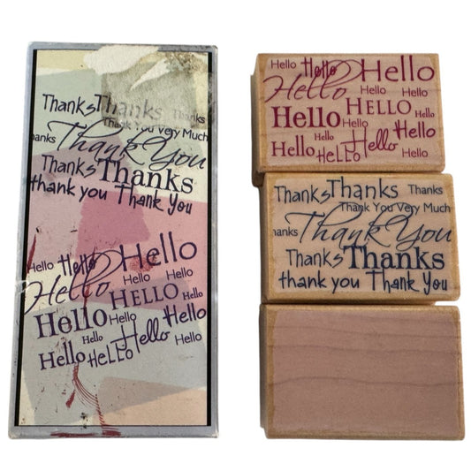 Hero Arts Rubber Stamps Word Patterns Thank You Cardmaking Set Words Hello Craft