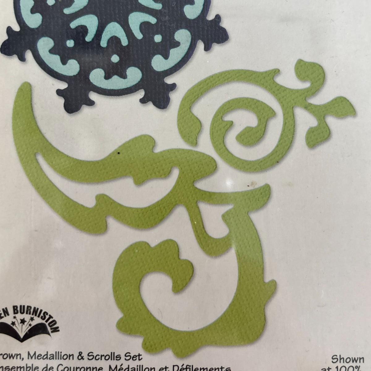 Sizzix Sizzlits Die Set Crown Medallion Scrolls Medium 3-Dies Cardmaking 657128 Snowflake Scrapbooking Craft