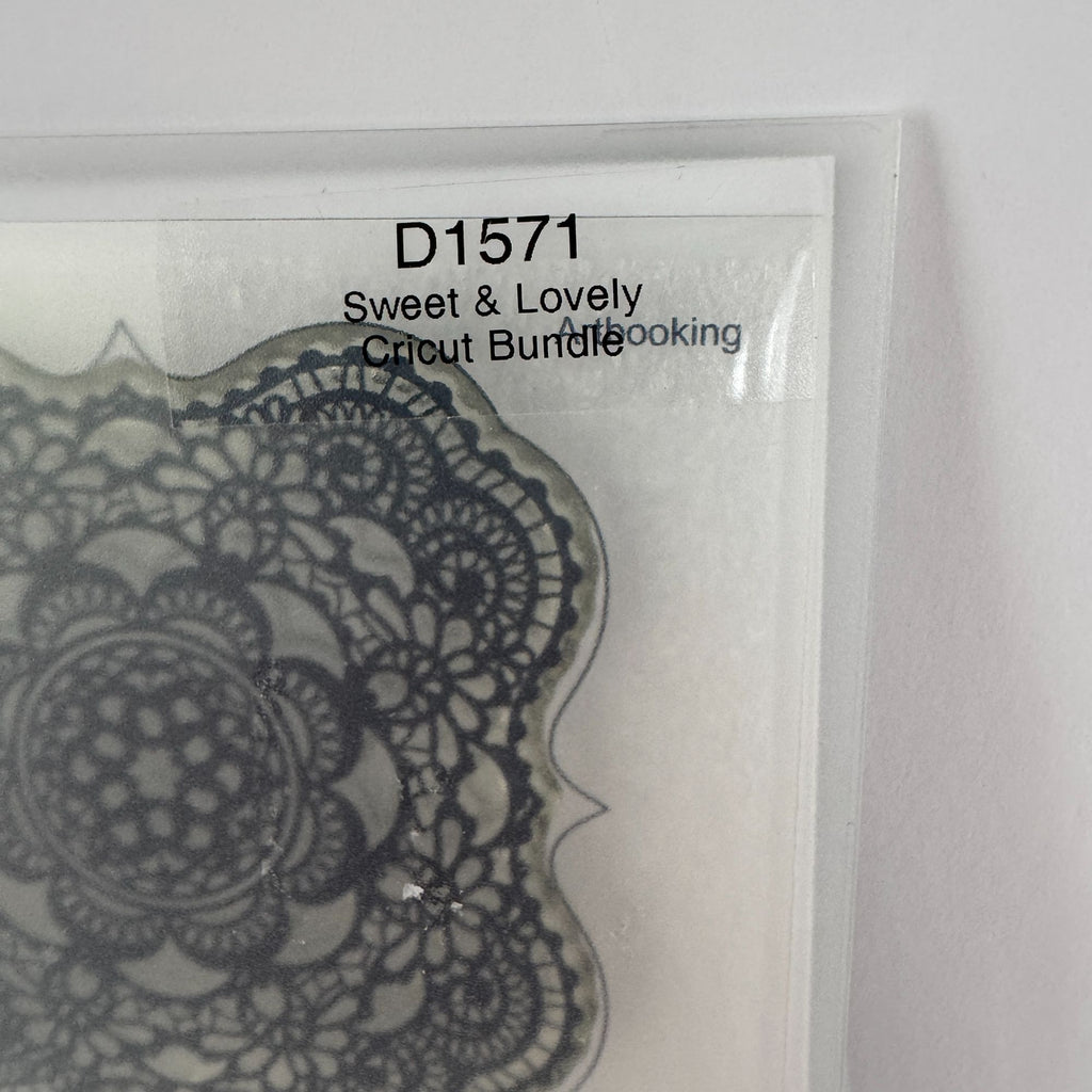CTMH My Acrylix Acrylic Stamp Set Sweet and Lovely Journaling Lines Frame D1571