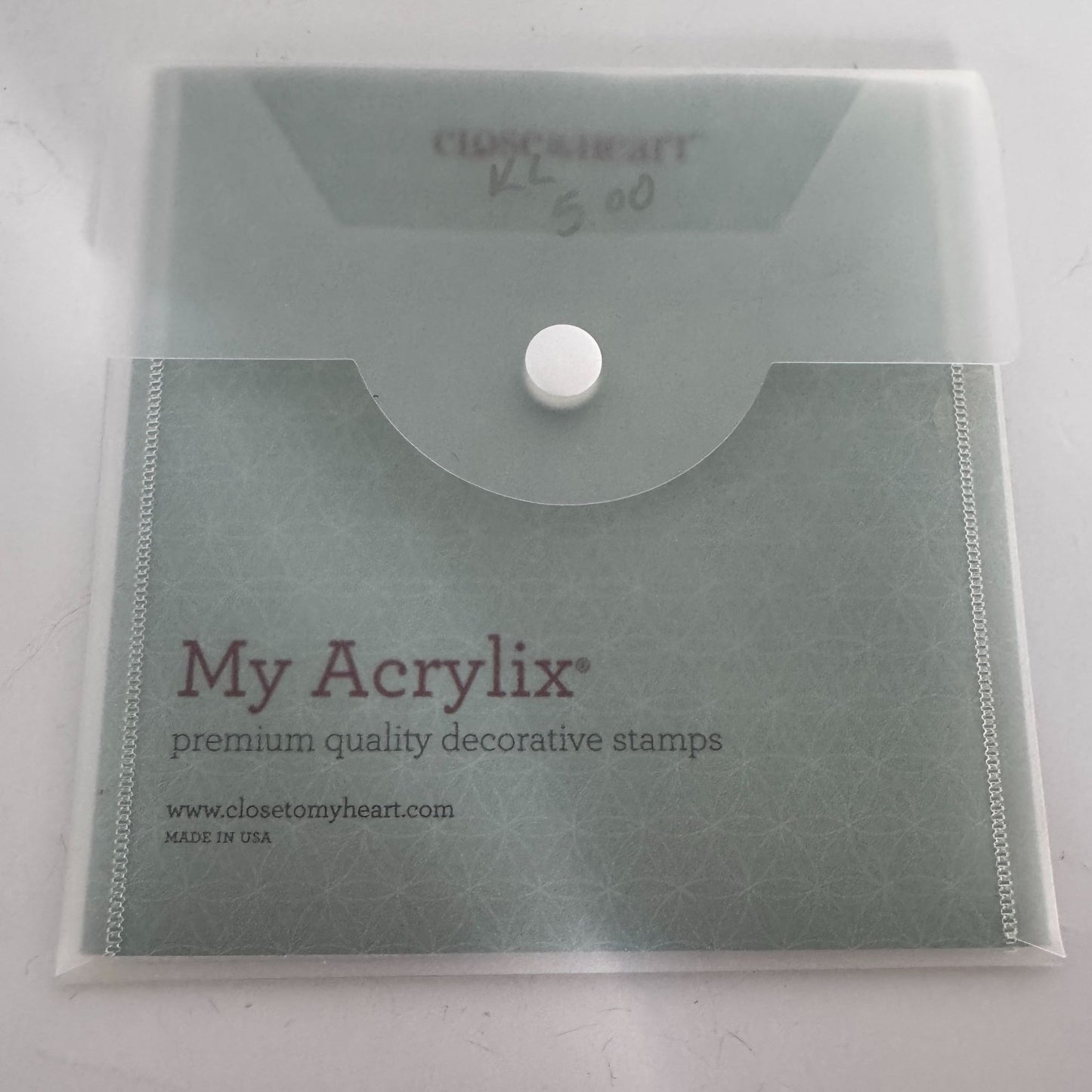 CTMH My Acrylix Acrylic Stamp Set Sweet and Lovely Journaling Lines Frame D1571