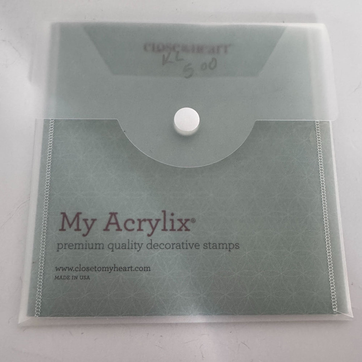 CTMH My Acrylix Acrylic Stamp Set Sweet and Lovely Journaling Lines Frame D1571