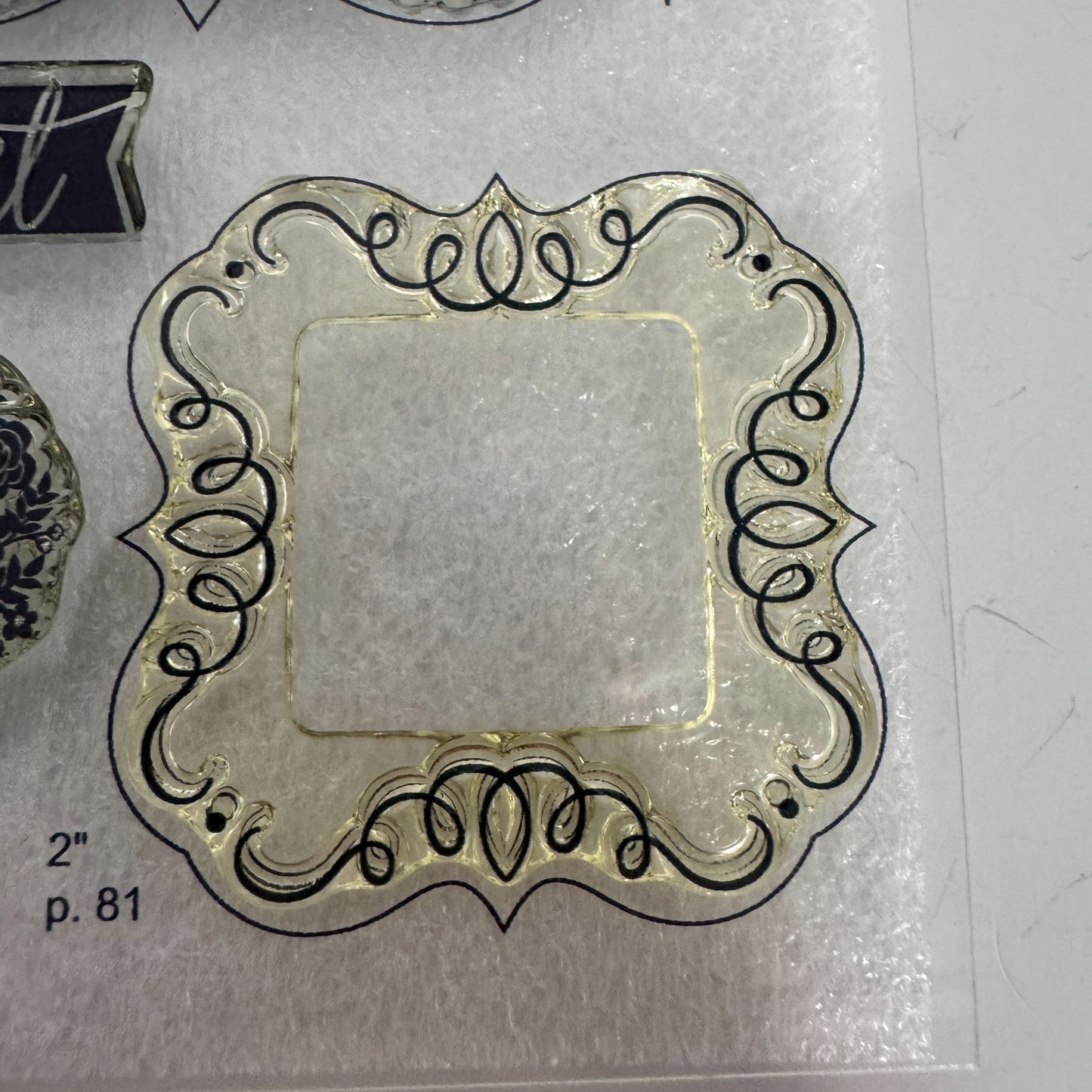 CTMH My Acrylix Acrylic Stamp Set Sweet and Lovely Journaling Lines Frame D1571