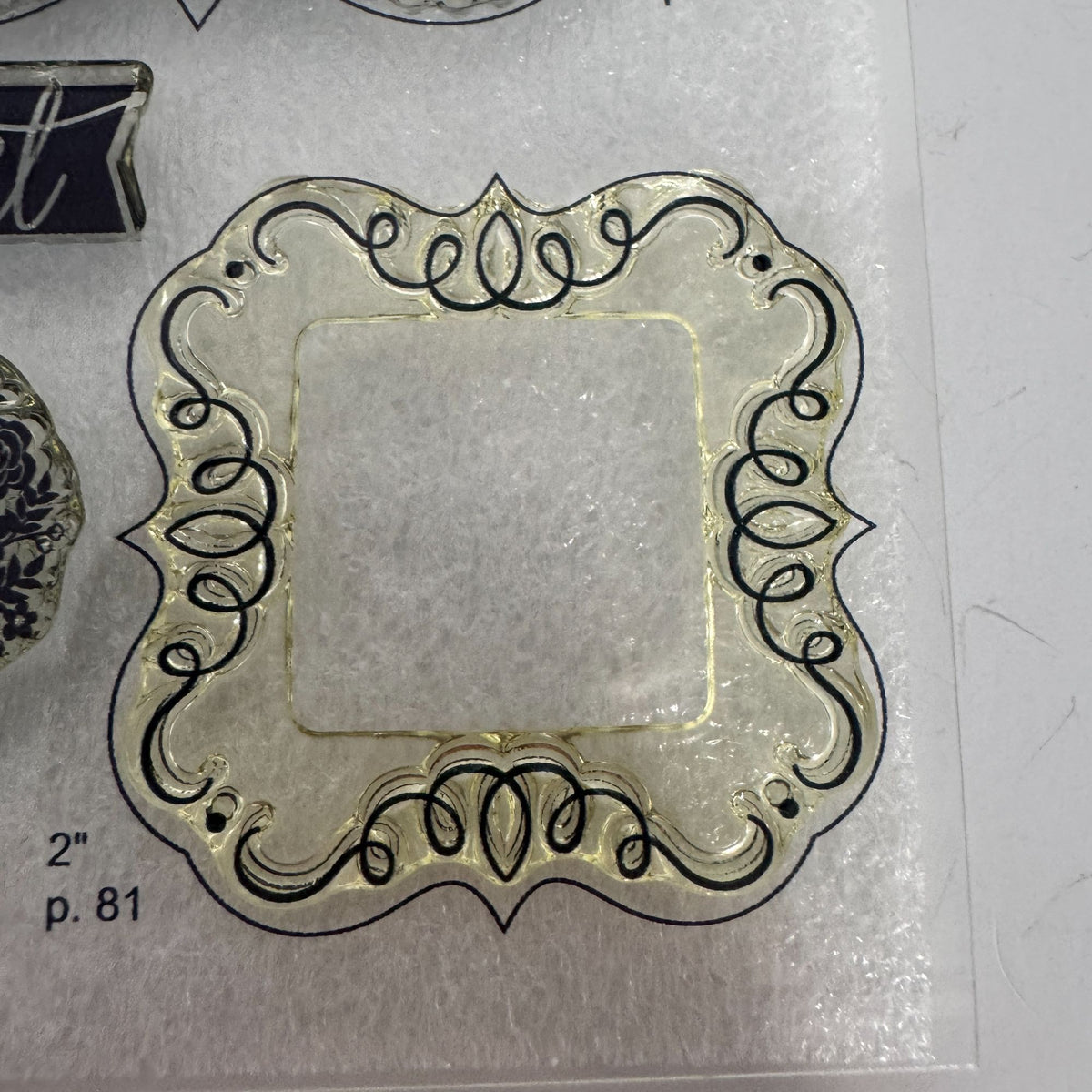 CTMH My Acrylix Acrylic Stamp Set Sweet and Lovely Journaling Lines Frame D1571