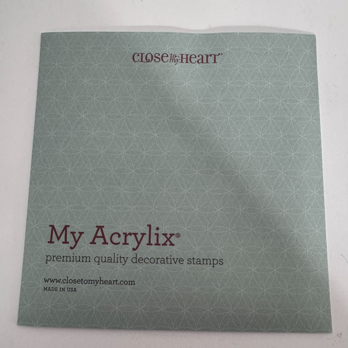 CTMH My Acrylix Acrylic Stamp Set Sweet and Lovely Journaling Lines Frame D1571