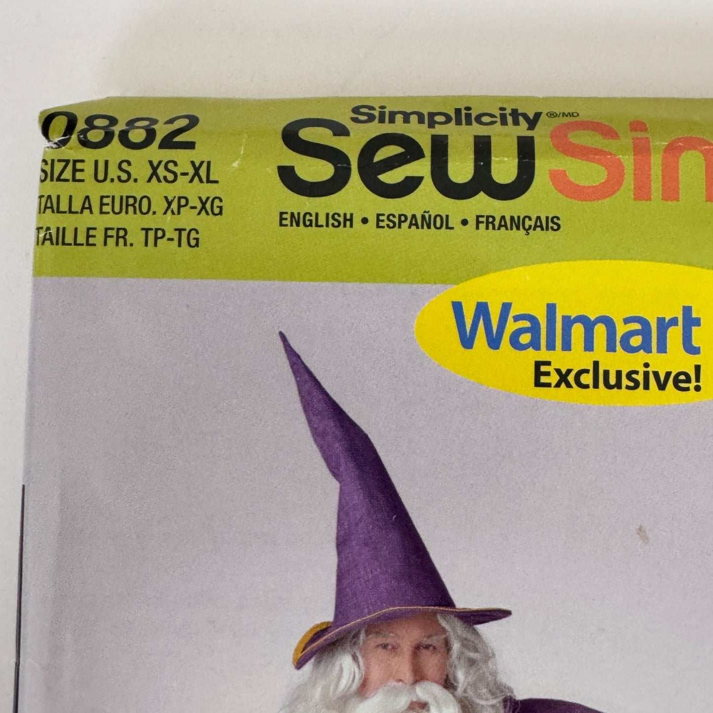 Simplicity Sewing Pattern 0882 Wizard Costume Cloak Hooded Cape XS-XL Uncut Halloween Easy