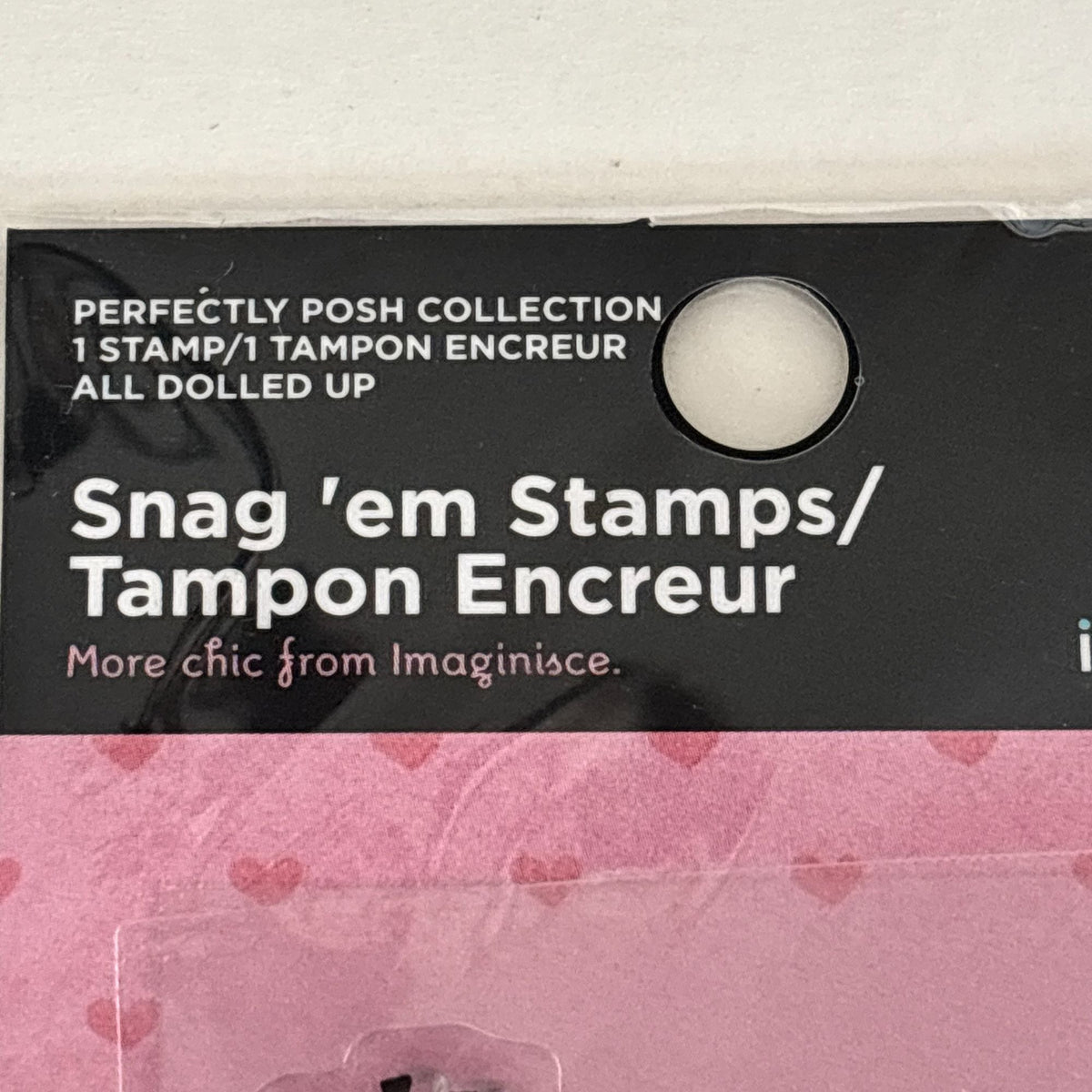 Imaginisce Clear Stamp All Dolled Up Snag Em Perfectly Posh Cardmaking Words Sentiment