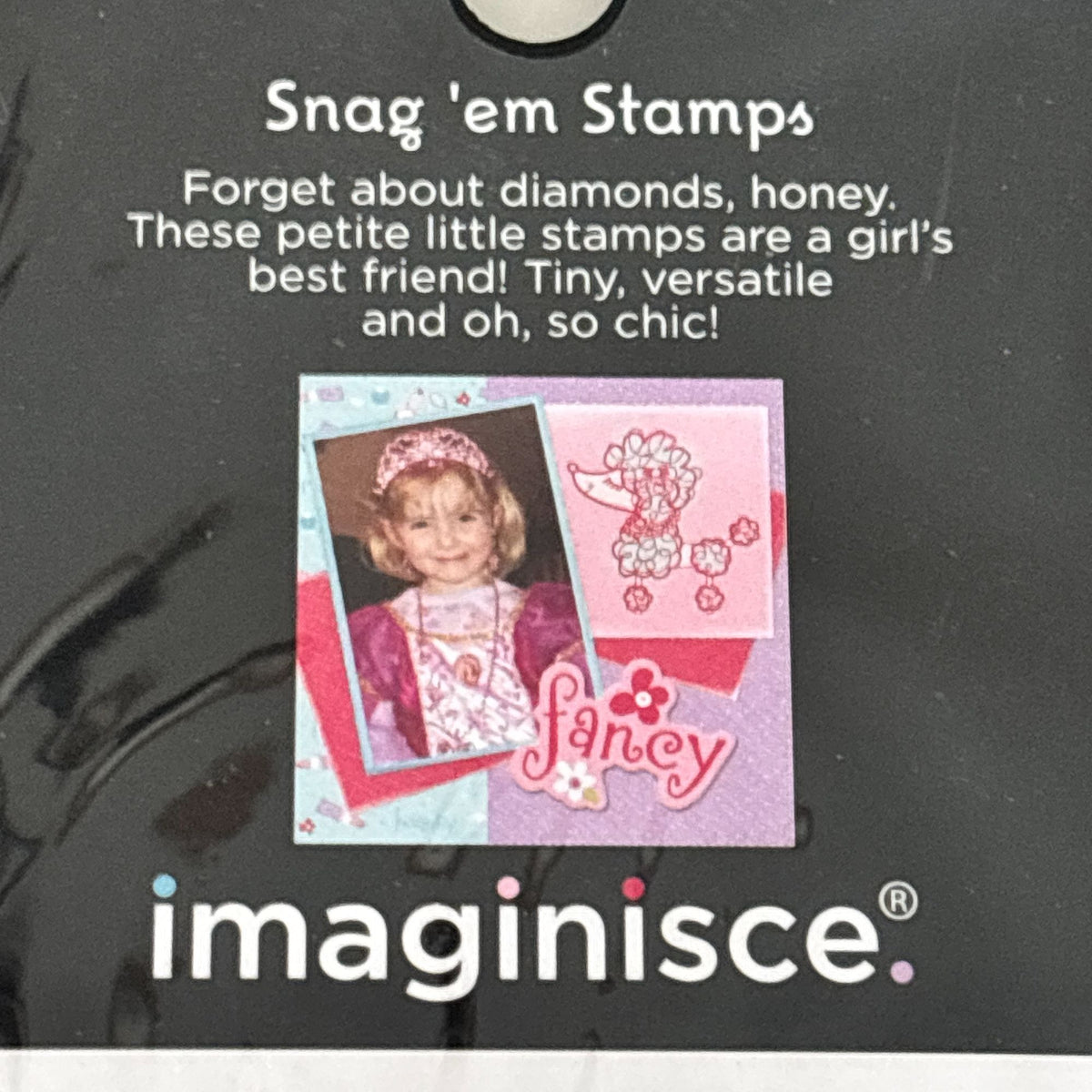 Imaginisce Clear Stamp All Dolled Up Snag Em Perfectly Posh Cardmaking Words Sentiment