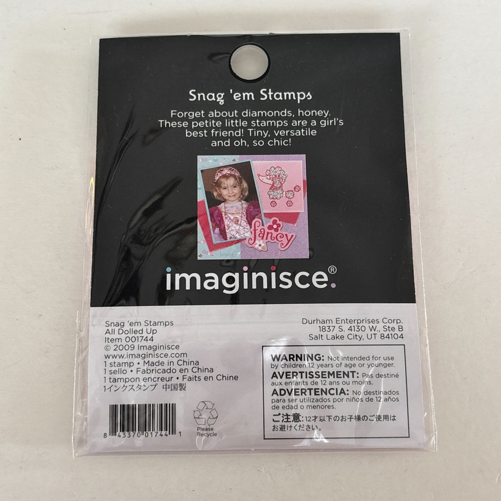 Imaginisce Clear Stamp All Dolled Up Snag Em Perfectly Posh Cardmaking Words Sentiment
