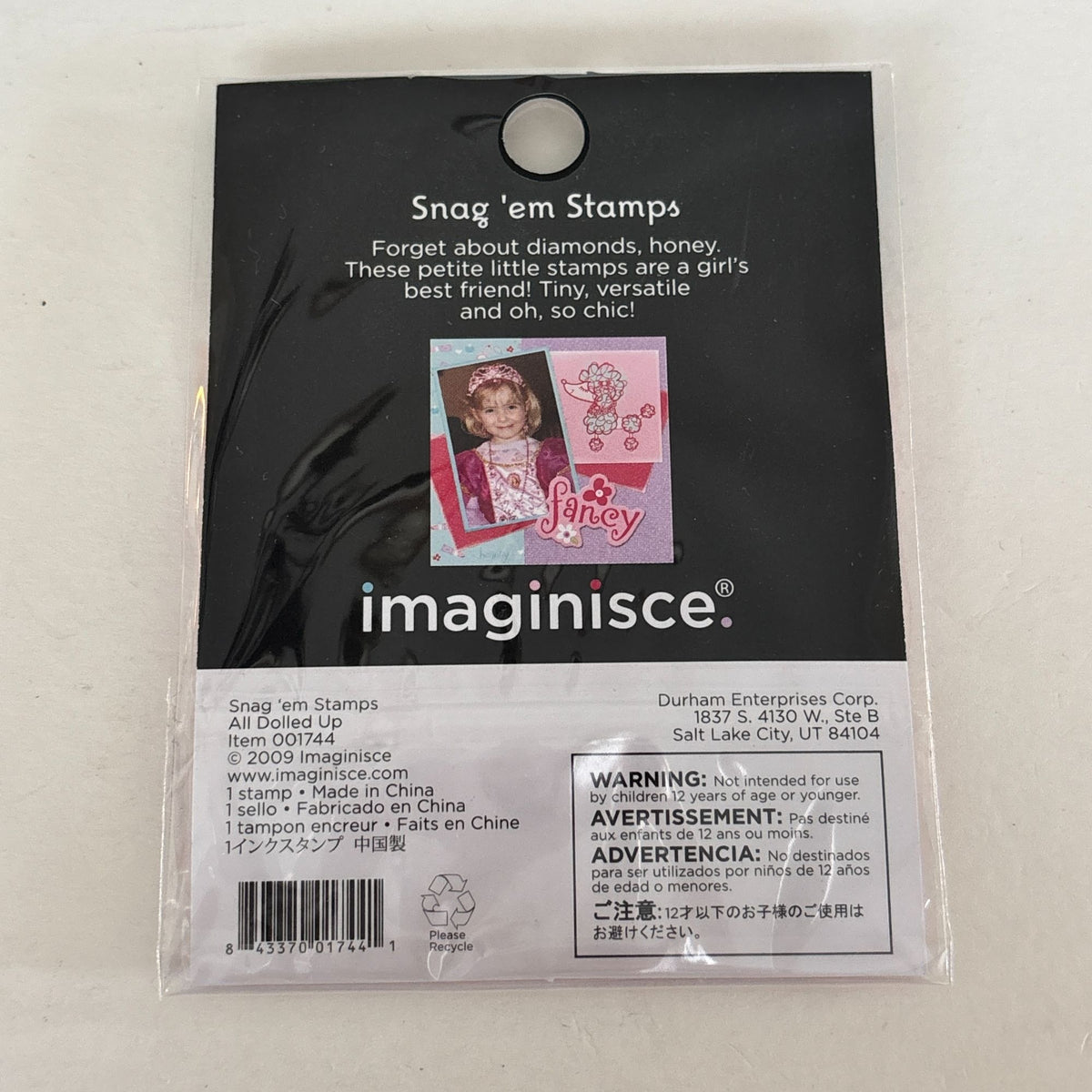 Imaginisce Clear Stamp All Dolled Up Snag Em Perfectly Posh Cardmaking Words Sentiment