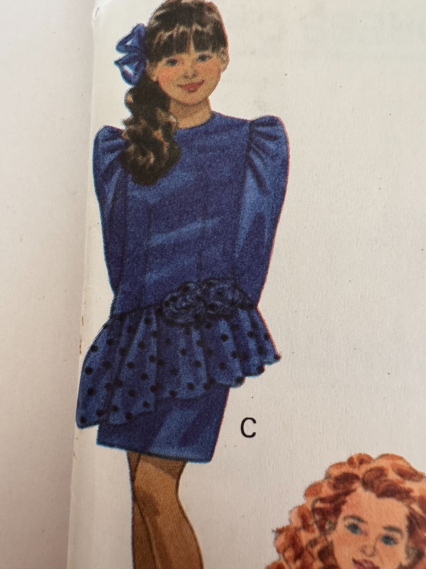 Butterick Sewing Pattern 5127 Girls Party Dress Ruffles Dropped Waist Bow 7 8 10