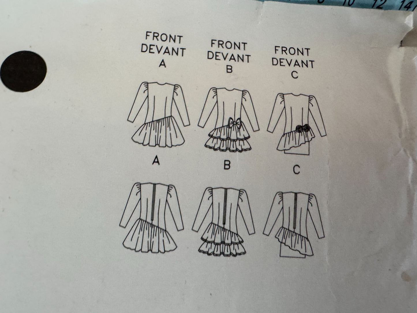 Butterick Sewing Pattern 5127 Girls Party Dress Ruffles Dropped Waist Bow 7 8 10