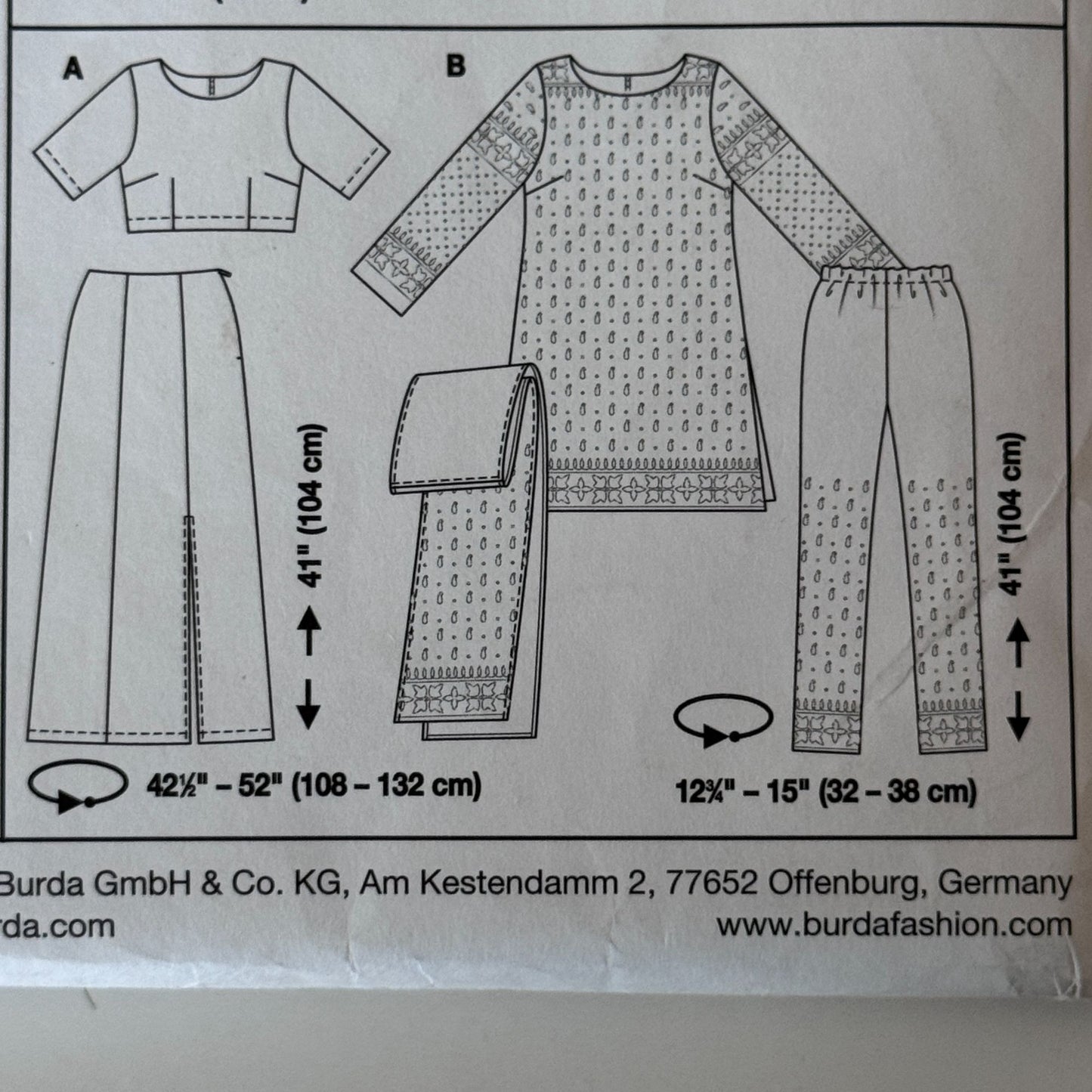 Burda Sewing Pattern 7701 Indian Sari Salwar Kameez Bollywood Outfit 8-20 Uncut