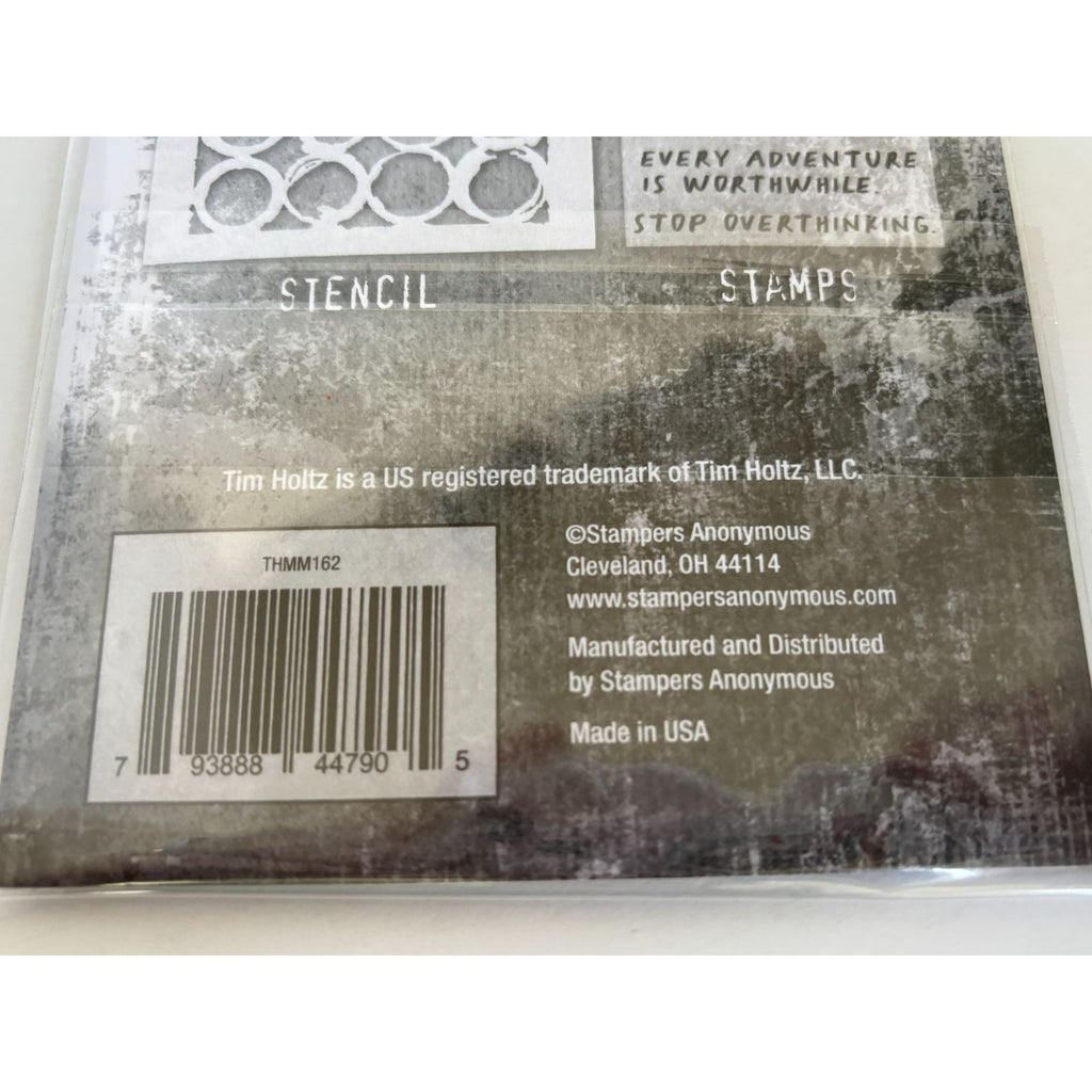 Tim Holtz Collection Mixed Media Stamps and Stencil Set Journaling Words Inspire