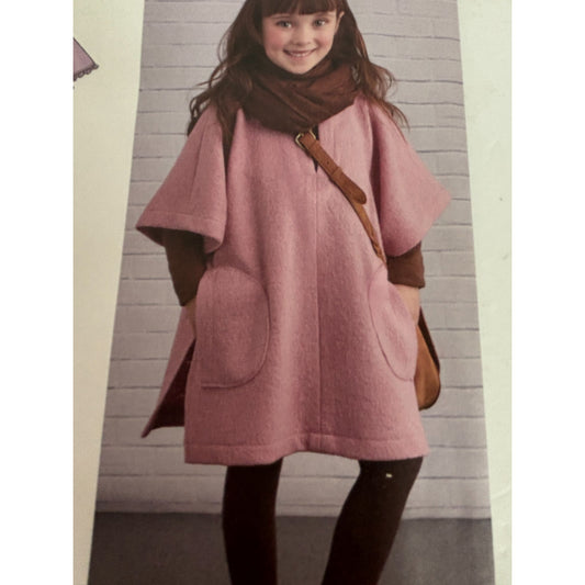 Simplicity Sewing Pattern 8428 Child Poncho S M L Easy Outerwear Fall Flannel UC