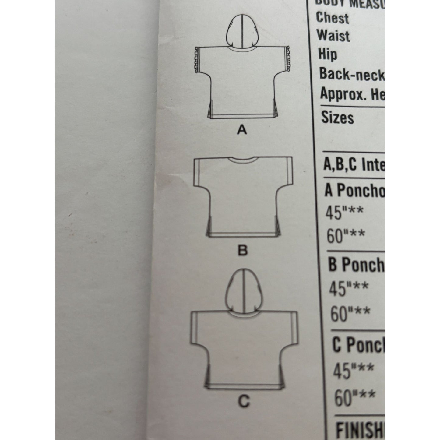 Simplicity Sewing Pattern 8428 Child Poncho S M L Easy Outerwear Fall Flannel UC