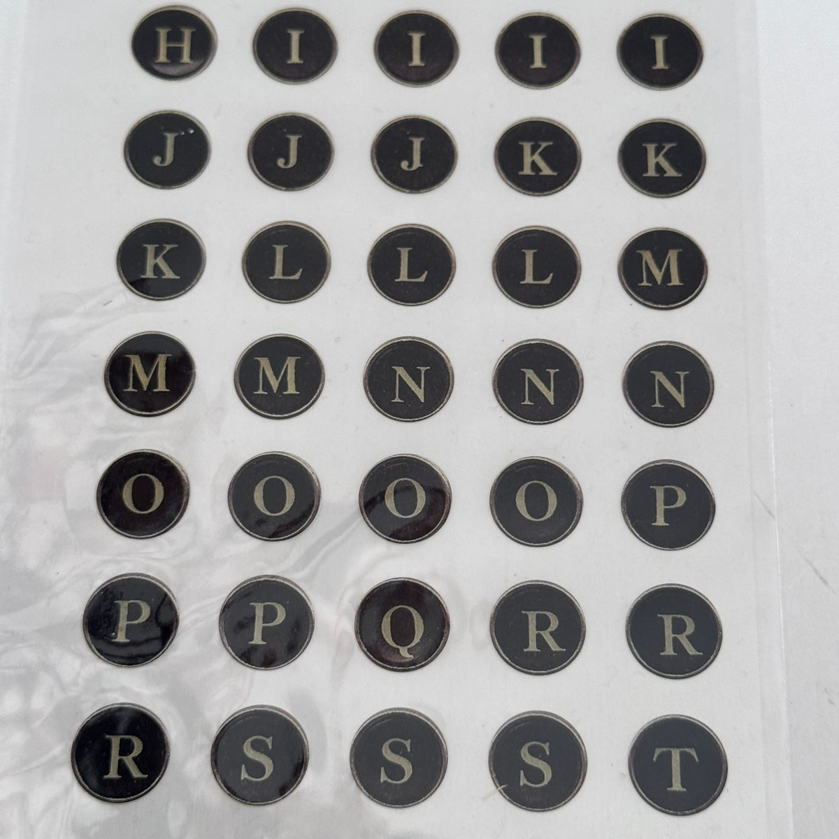 Sticko Nostalgiques Stickers Black Typewriter ABC Alphabet Journaling Scrapbook Ephemera Rebecca Sower Cardmaking Craft