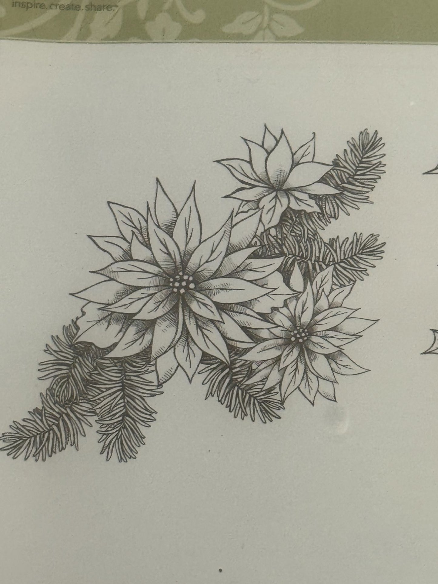 Stampin Up Rubber Stamps Bells and Boughs A Merry Christmas Card Making Set of 4