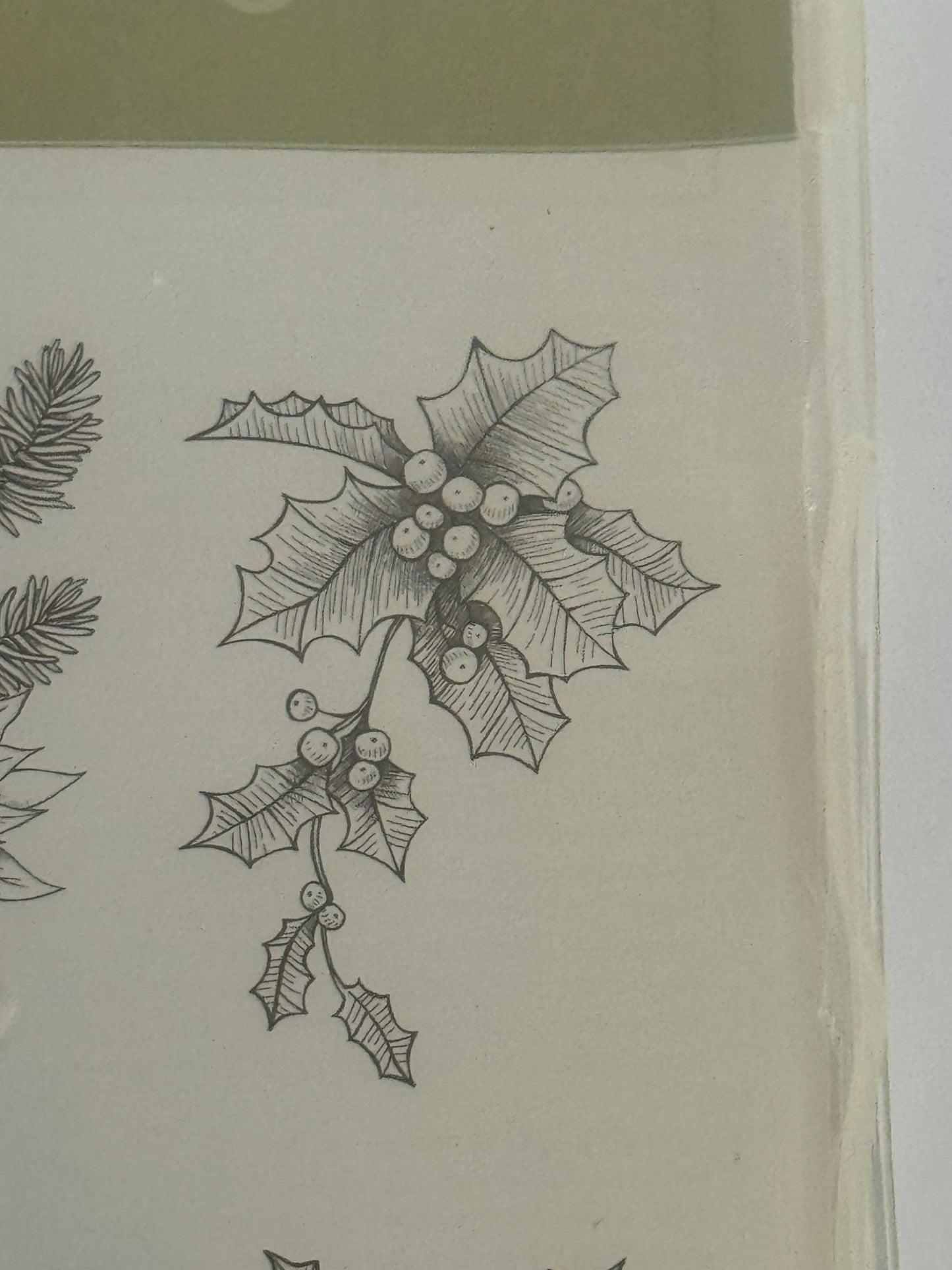 Stampin Up Rubber Stamps Bells and Boughs A Merry Christmas Card Making Set of 4