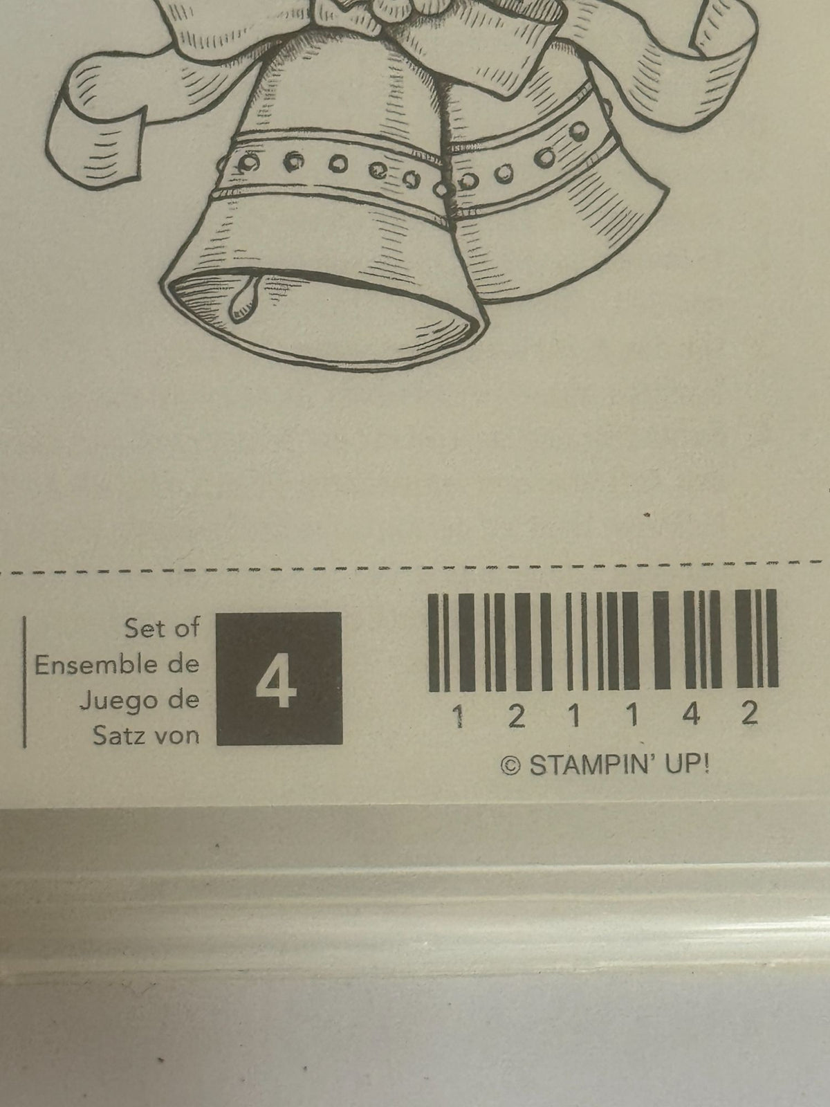 Stampin Up Rubber Stamps Bells and Boughs A Merry Christmas Card Making Set of 4