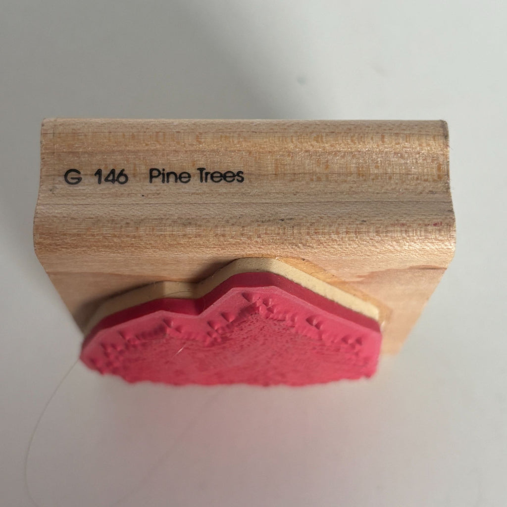DOTS Rubber Stamp Pine Trees Christmas Nature Landscape Scene Maker Card Making