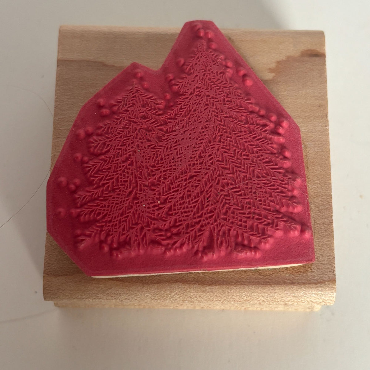 DOTS Rubber Stamp Pine Trees Christmas Nature Landscape Scene Maker Card Making